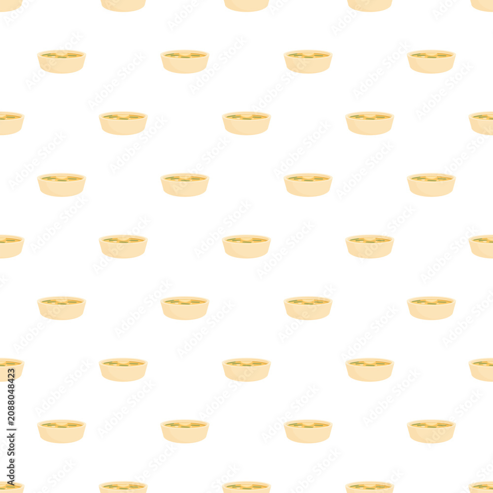 Obraz premium Many small bowls of soup arranged in a seamless repeat pattern