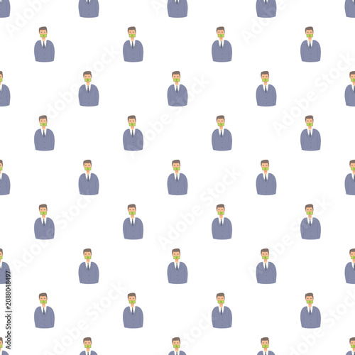 Foto Businessmen illustrating corruption, bribery, and silence with mouths taped by m