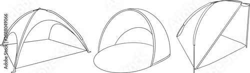 Modern hand drawn summer themed illustration isolated on white background. Trendy line design featuring seasonal vacation lifestyle elements