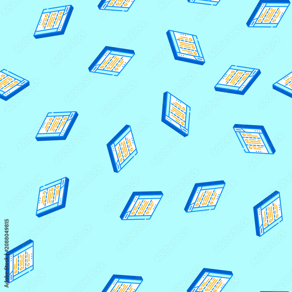 Fototapeta premium rss feed news media isometric seamless pattern. rss feed news media sign illustration