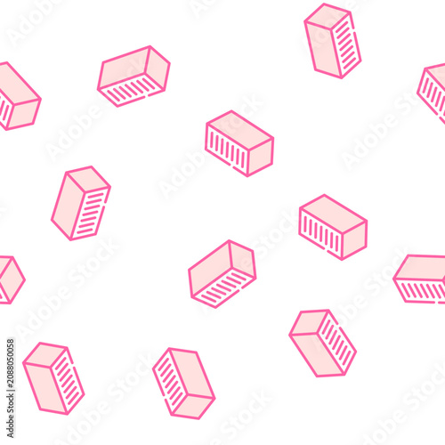 Tableau sur toile double brick vector seamless pattern double brick sign illustration