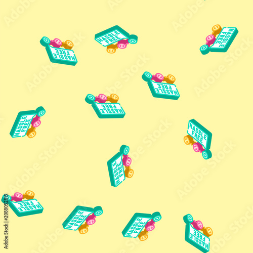 Canvas-taulu hassle free operation isometric seamless pattern
