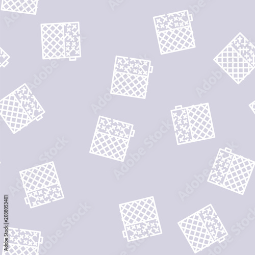Cuadro en lienzo grid building material line seamless pattern grid building material thin line il