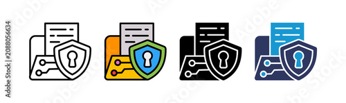 Data Encryption multiple icon