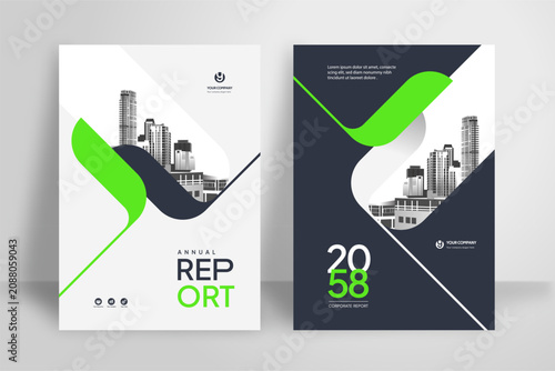 City Background Business Book Cover Design Template