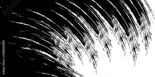 vector black line, grunge brush strokes ink paint isolated on white background. eps 10