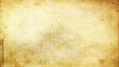 Tableau sur toile Old weathered vintage paper texture background with stained edges and faint grid