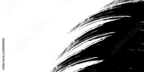 vector black line, grunge brush strokes ink paint isolated on white background. eps 10