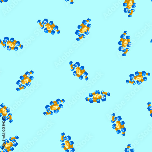 Foto network decentralized application isometric seamless pattern