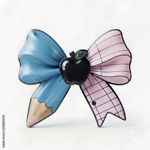 Pink Orchid Flower with Pink Butterfly Isolated on White Background, Elegant Tropical Floral Nature Illustration with Delicate Petals, Spring Blossom and Decorative Botanical Design Elements