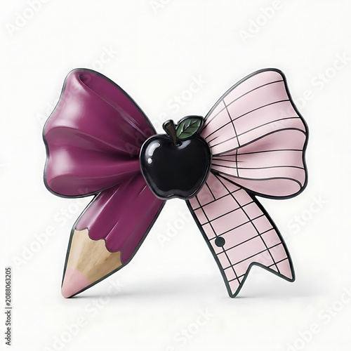 Pink Orchid Flower Isolated on White Background, Elegant Tropical Floral Blossom with Delicate Petals, Natural Beauty Plant Illustration for Spring Garden Decoration and Botanical Desi