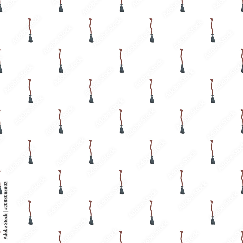 Obraz premium Witch's broom pattern representing magic, fantasy, and halloween holidays