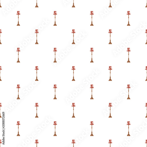 Принти на полотні Floor lamps with red shades creating a repeating decorative pattern