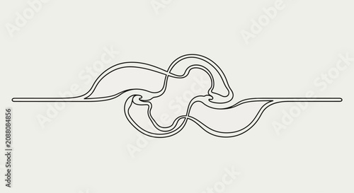Фотография Abstract Line Art with Organic Shapes