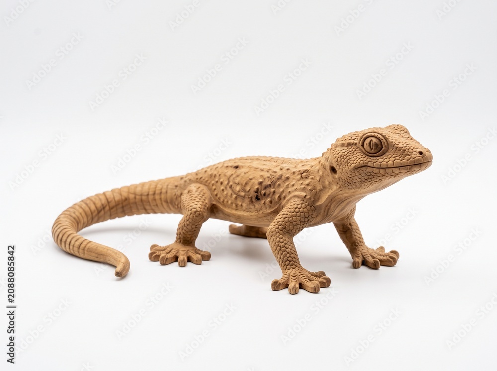 Fototapeta premium Wooden Gecko Animal Statue Decoration