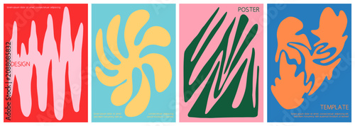 Abstract Wavy Lines Poster Vector Set: Flowing Gradient Curves and Geometric Patterns for Ads, Covers, Social Media, Flyers, Banners, and Print Design