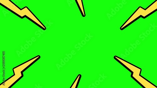 greenscreen comic lightning electric image