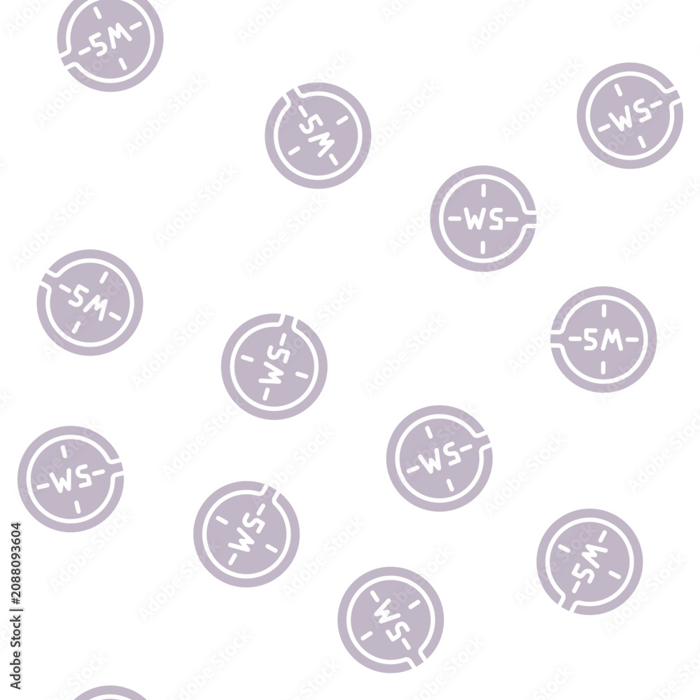 Fototapeta premium picket measuring tool glyph vector seamless pattern. picket measuring tool signthin illustration