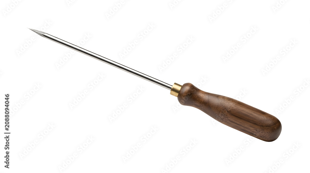 Fototapeta premium A wood handled saw with a metal blade.