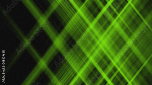 Bild auf Leinwand Abstract grainy neon green crossed laser lines grid background