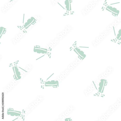 golf club bag glyph vector seamless pattern. golf club bag signthin illustration