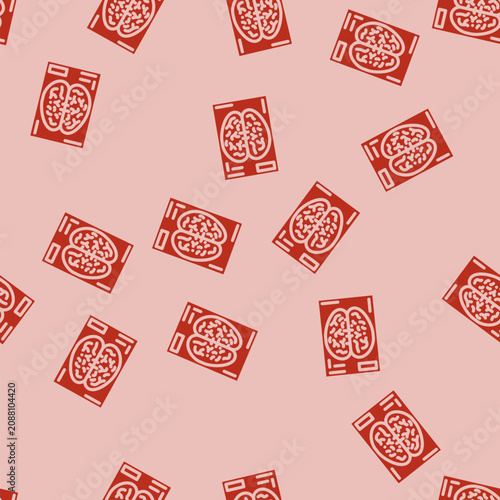 Konstfotografi pet scan cancer treatment glyph vector seamless pattern