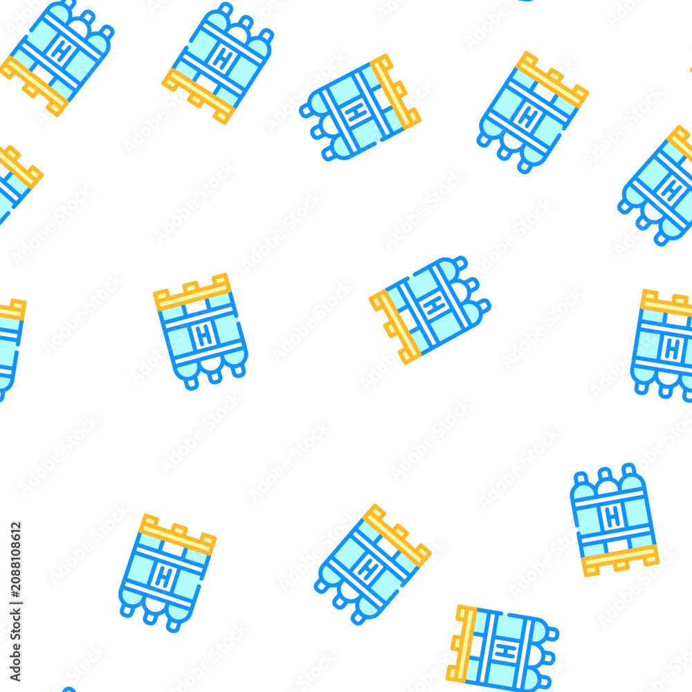 Fototapeta premium hydrogen biogas vector seamless pattern hydrogen biogas sign illustration