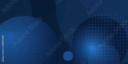 Abstract dark blue background featuring overlapping geometric circles and subtle dotted patterns for modern design