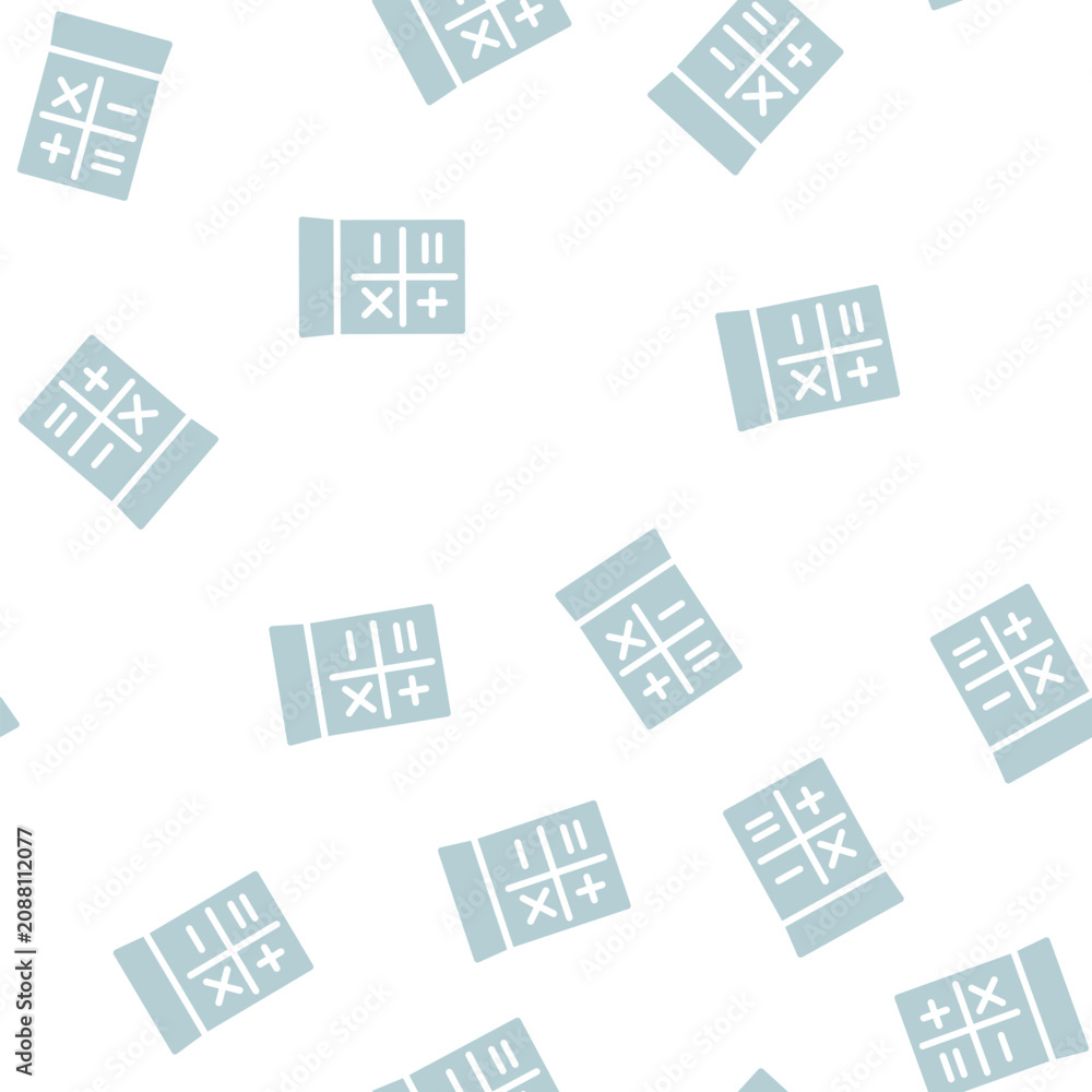 Fototapeta premium calculator gadget glyph vector seamless pattern. calculator gadget signthin illustration