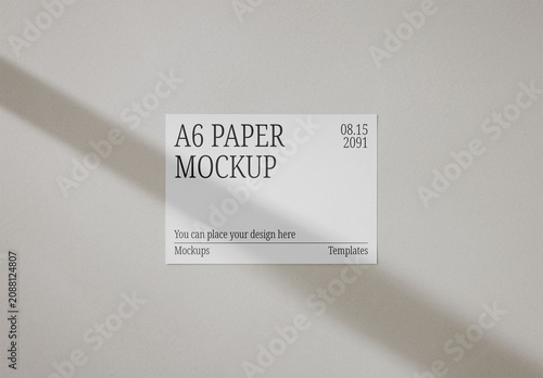 Mockup Of Customizable A6 Paper