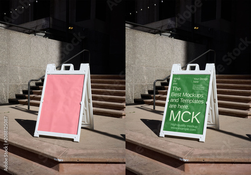 Mockup Of Customizable A-Frame Sign