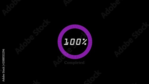 100 Completion Progress Circle with Purple Border
