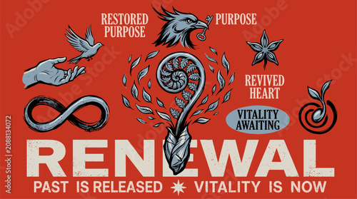 Konstfotografi Renewal vintage graphic design