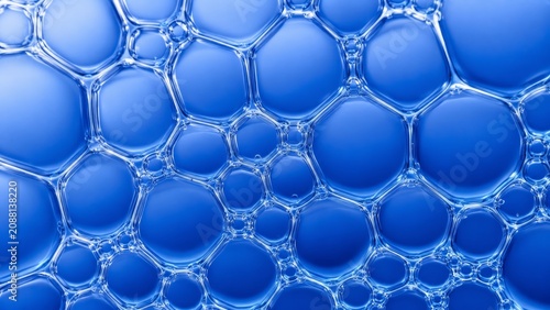 Deep Blue Cosmetic Foam Cell Texture