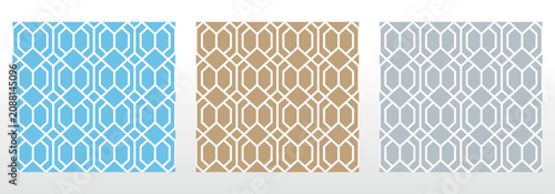 Set of abstract geometric patterns. Seamless vector backgrounds. Colored ornaments Graphic modern patterns Simple lattice graphic design