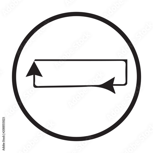 Rotation Refresh Arrow Sign Isolated Editable Vector Icon