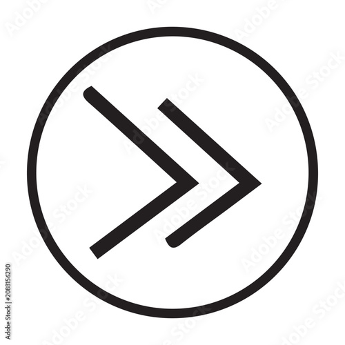 Modern outline arrow symbols