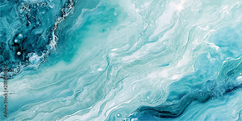 Foto Abstract Ocean Currents flowing with ethereal beauty