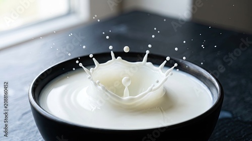 pouring milk into a glass