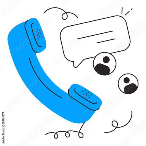 Telephone Communication PNG File On Transparent Background	