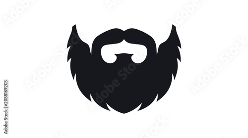 Cuadro en lienzo Beard and Mustache Icon – Grooming and Style Symbol