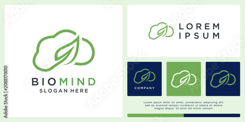 Bio mind logo design template
