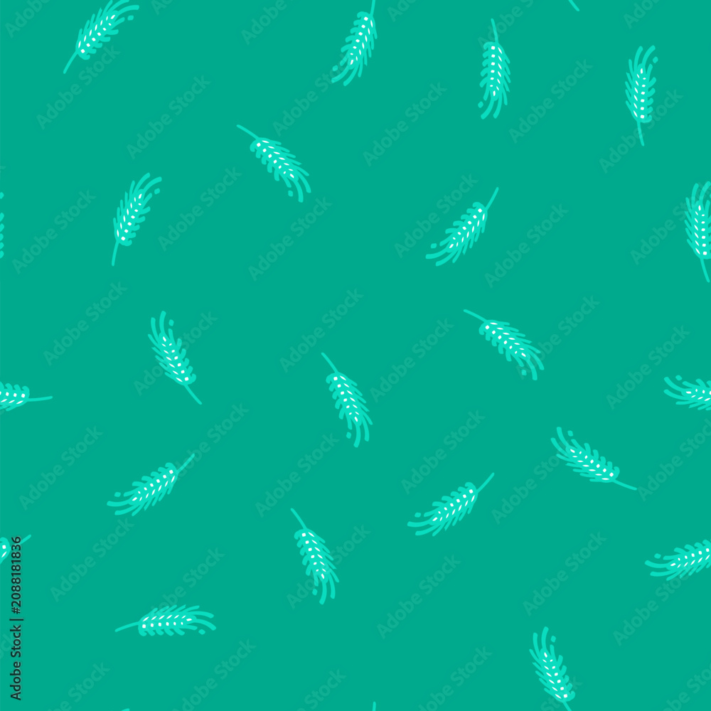 Fototapeta premium plant green wheat isometric seamless pattern. plant green wheat sign illustration