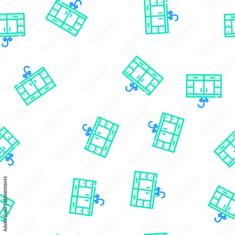 Fototapeta premium kitchen and bath cabinets vector seamless pattern kitchen and bath cabinets sign illustration