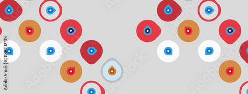 Foto Pattern features colorful circles, droplets