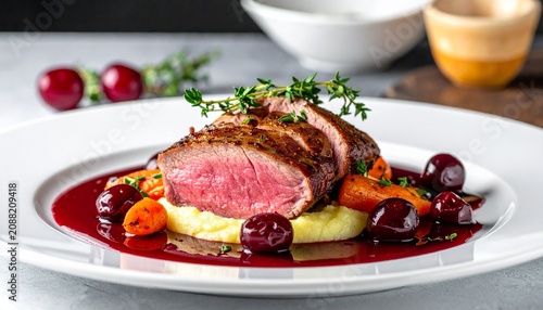 Entenbrust mit Kirsch-Portwein-Reduktion