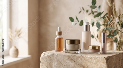 spa still life with essential oils