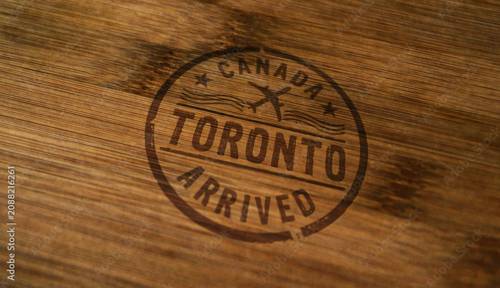 Obraz premium Toronto arrived stamp and stamping