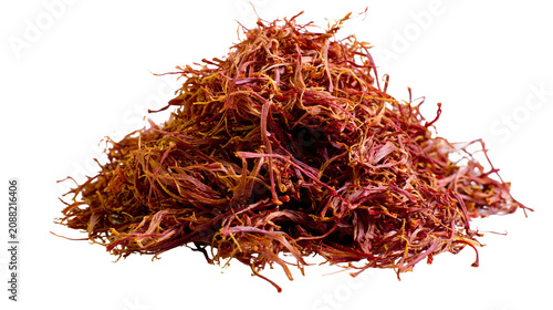 Konstfotografi Pile of dried safflower stigmas spice