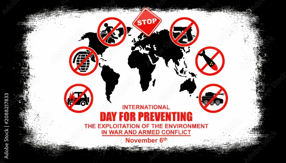 Fototapeta premium International day for preventing the exploitation of the environment in war